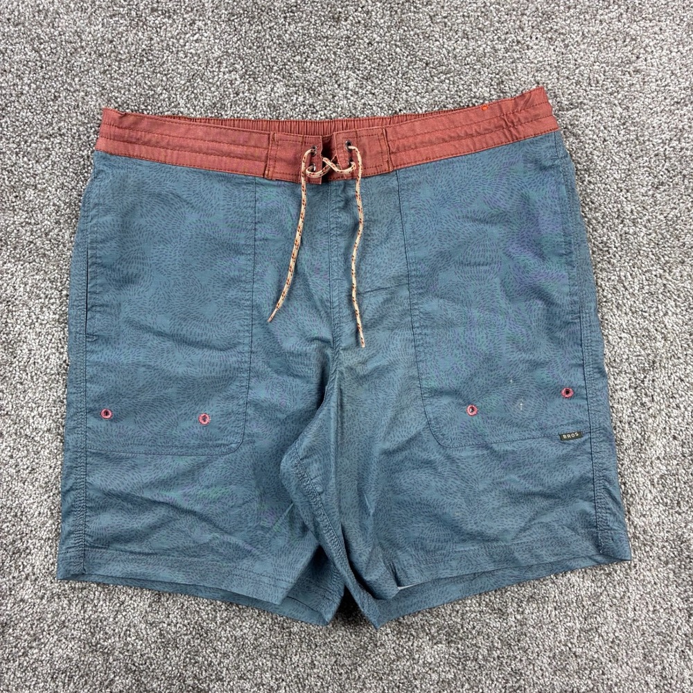Howler Brothers Board Shorts Mens 33 Blue Orange Swim Trunks Casual Surf